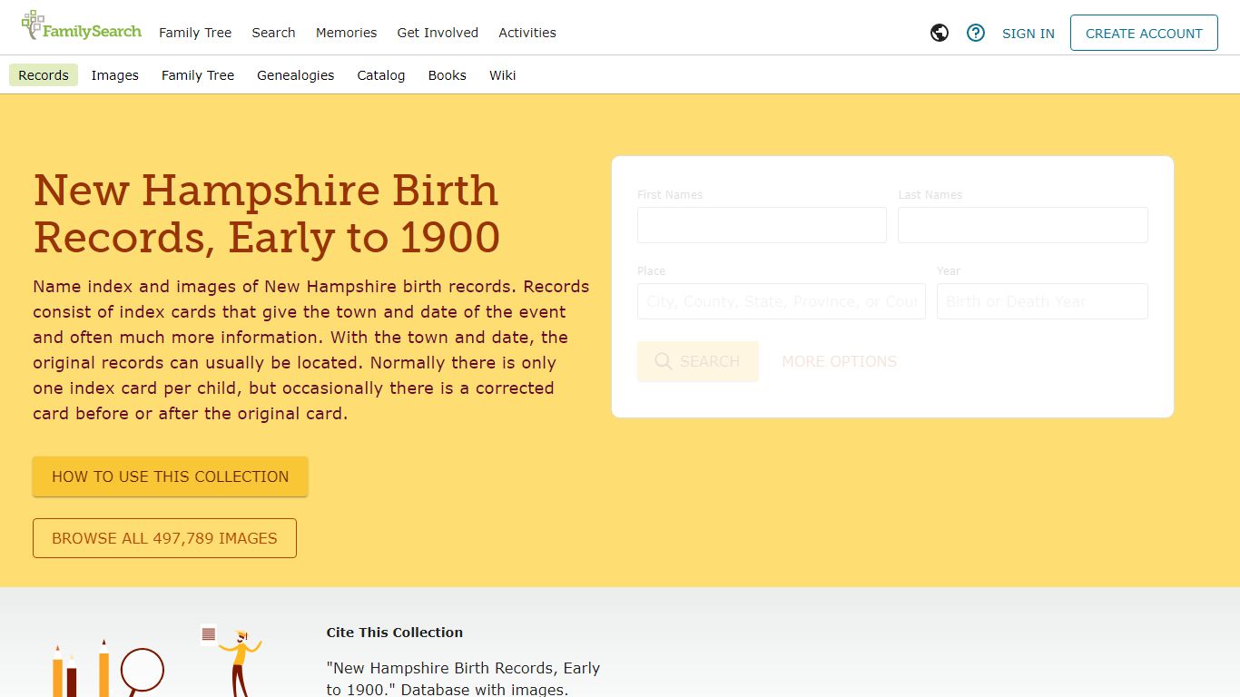 New Hampshire Birth Records, Early to 1900 - FamilySearch